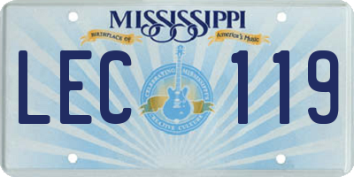 MS license plate LEC119