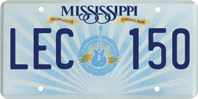 MS license plate LEC150