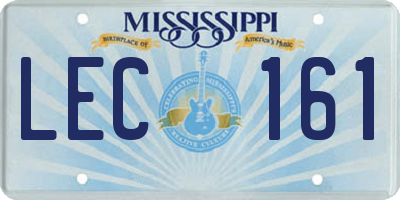 MS license plate LEC161