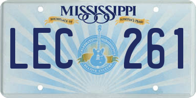 MS license plate LEC261
