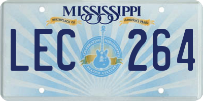 MS license plate LEC264