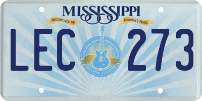 MS license plate LEC273
