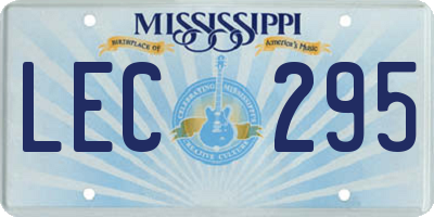 MS license plate LEC295
