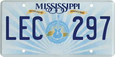 MS license plate LEC297