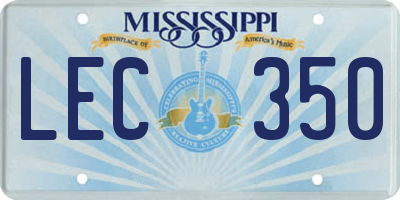 MS license plate LEC350