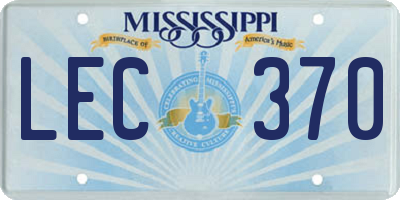 MS license plate LEC370
