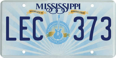 MS license plate LEC373