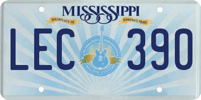 MS license plate LEC390