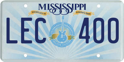 MS license plate LEC400