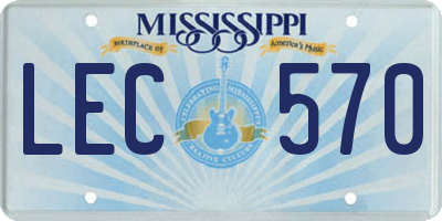 MS license plate LEC570