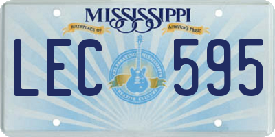 MS license plate LEC595