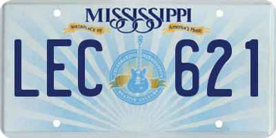 MS license plate LEC621