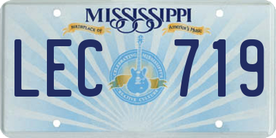 MS license plate LEC719