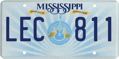 MS license plate LEC811