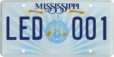 MS license plate LED001