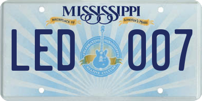 MS license plate LED007