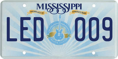MS license plate LED009