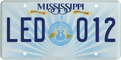 MS license plate LED012