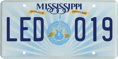 MS license plate LED019