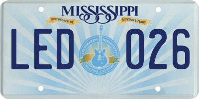 MS license plate LED026