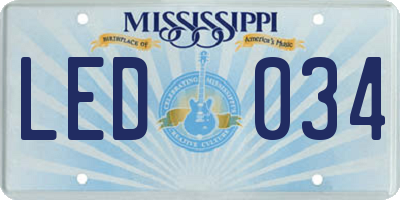 MS license plate LED034