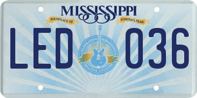 MS license plate LED036
