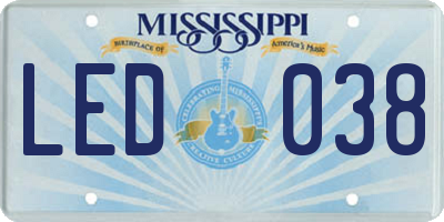 MS license plate LED038