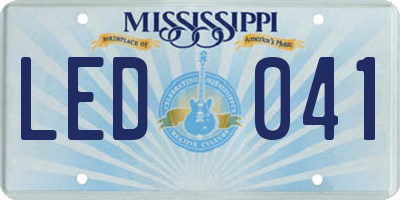 MS license plate LED041