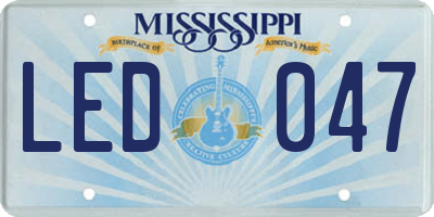 MS license plate LED047