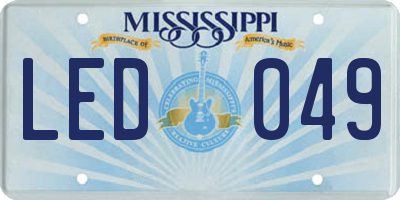 MS license plate LED049