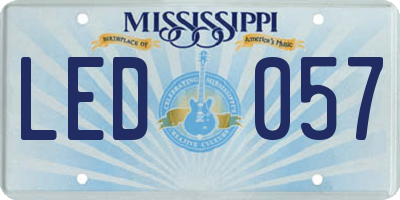 MS license plate LED057