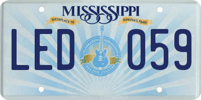 MS license plate LED059
