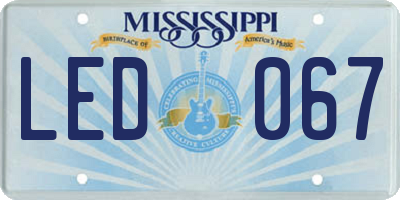 MS license plate LED067