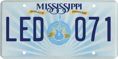 MS license plate LED071