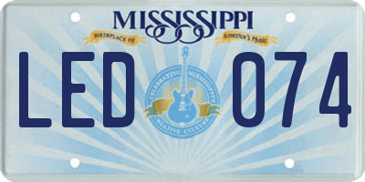 MS license plate LED074
