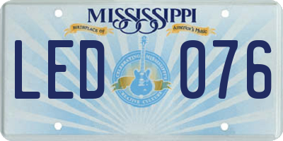 MS license plate LED076