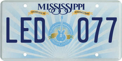 MS license plate LED077