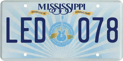 MS license plate LED078