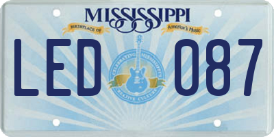 MS license plate LED087