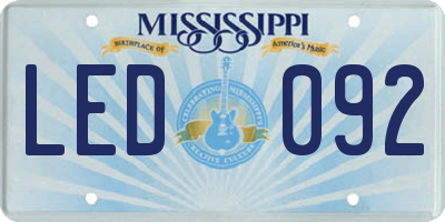 MS license plate LED092