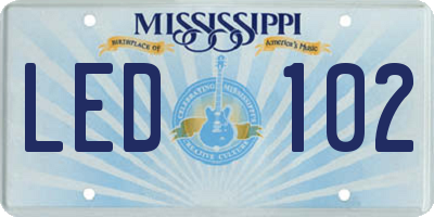 MS license plate LED102