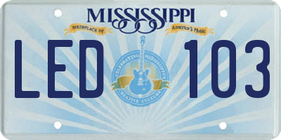 MS license plate LED103