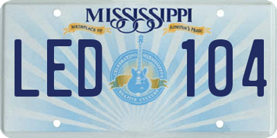 MS license plate LED104