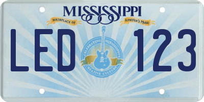 MS license plate LED123