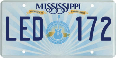 MS license plate LED172