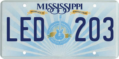 MS license plate LED203