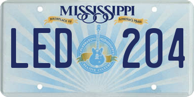 MS license plate LED204