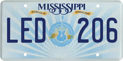 MS license plate LED206