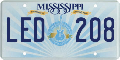 MS license plate LED208