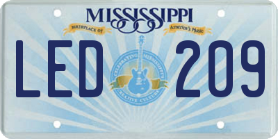 MS license plate LED209